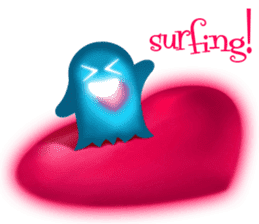 Cute Heart-Glowing Ghost stickers sticker #1809908