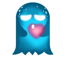 Cute Heart-Glowing Ghost stickers sticker #1809909