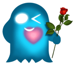 Cute Heart-Glowing Ghost stickers sticker #1809912
