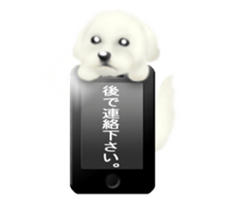 Happiness of the Maltese dog sticker #1832403