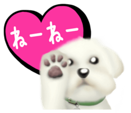 Happiness of the Maltese dog sticker #1832406