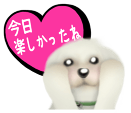 Happiness of the Maltese dog sticker #1832407