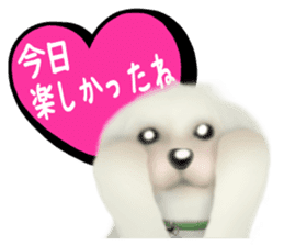 Happiness of the Maltese dog sticker #1832407