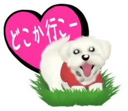 Happiness of the Maltese dog sticker #1832408