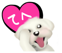 Happiness of the Maltese dog sticker #1832411