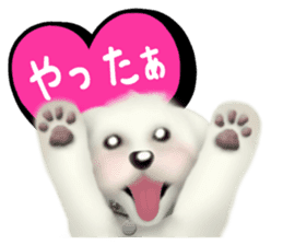 Happiness of the Maltese dog sticker #1832412