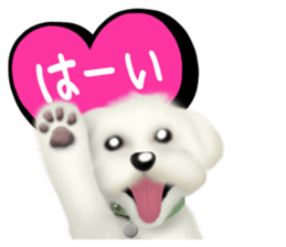 Happiness of the Maltese dog sticker #1832413