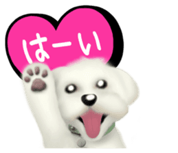 Happiness of the Maltese dog sticker #1832413