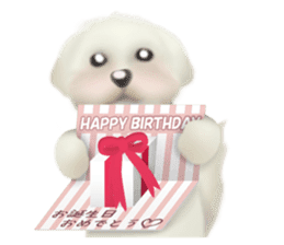 Happiness of the Maltese dog sticker #1832436