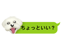 Happiness of the Maltese dog sticker #1832438