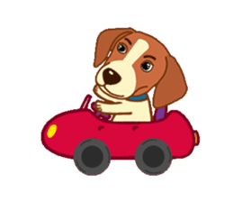 cute beagle dogs sticker #1858661