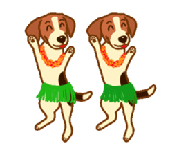 cute beagle dogs sticker #1858664