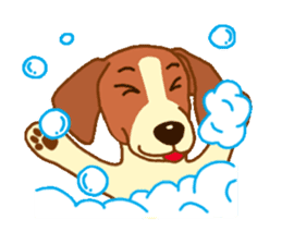 cute beagle dogs sticker #1858665