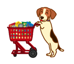 cute beagle dogs sticker #1858666