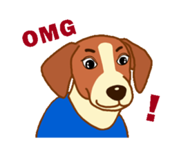 cute beagle dogs sticker #1858669