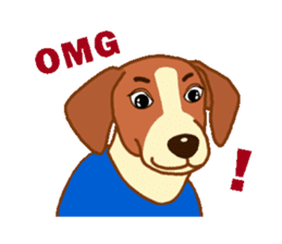 cute beagle dogs sticker #1858669