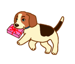 cute beagle dogs sticker #1858670