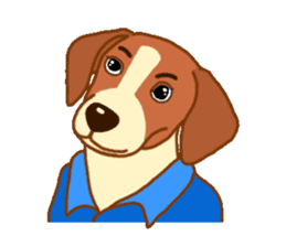 cute beagle dogs sticker #1858678