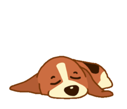 cute beagle dogs sticker #1858680