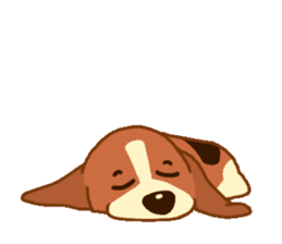 cute beagle dogs sticker #1858680