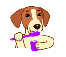 cute beagle dogs sticker #1858682