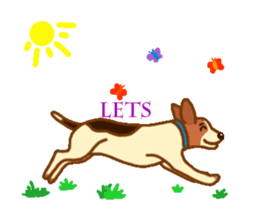 cute beagle dogs sticker #1858685