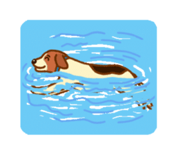 cute beagle dogs sticker #1858686