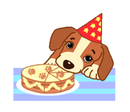cute beagle dogs sticker #1858687