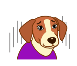 cute beagle dogs sticker #1858691