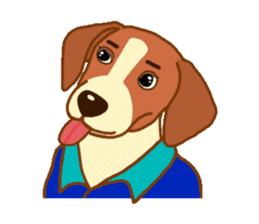cute beagle dogs sticker #1858693