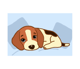 cute beagle dogs sticker #1858695
