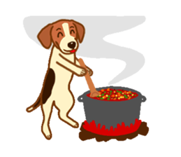 cute beagle dogs sticker #1858697