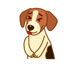 cute beagle dogs sticker #1858700
