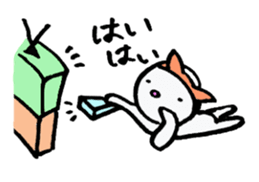 one word cat and rabbit sticker #1886117