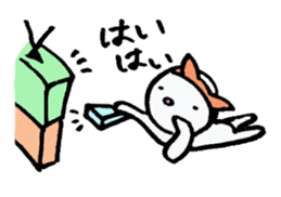 one word cat and rabbit sticker #1886117