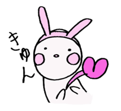 one word cat and rabbit sticker #1886121