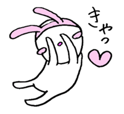 one word cat and rabbit sticker #1886123