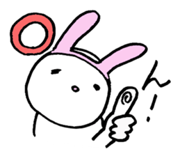 one word cat and rabbit sticker #1886131