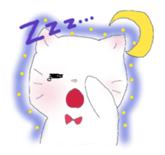 White cat"CANDY" sticker #2031011