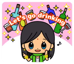 Ladies Fun Day Off Stickers (in English) sticker #2593218