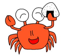 Monkey and crab and his companions sticker #2832187