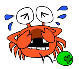 Monkey and crab and his companions sticker #2832191