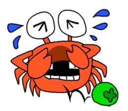 Monkey and crab and his companions sticker #2832191