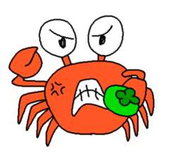 Monkey and crab and his companions sticker #2832192