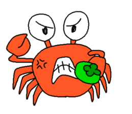 Monkey and crab and his companions sticker #2832192