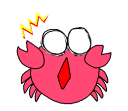 Monkey and crab and his companions sticker #2832196