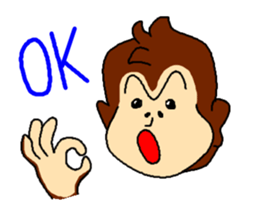 Monkey and crab and his companions sticker #2832200