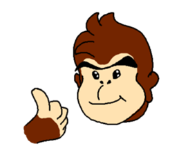 Monkey and crab and his companions sticker #2832202