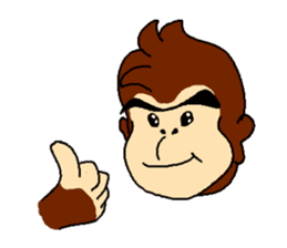 Monkey and crab and his companions sticker #2832202