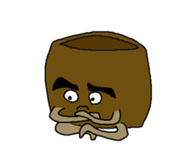 Monkey and crab and his companions sticker #2832211